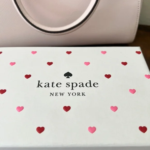 SET🩷 Kate Spade Madison Duffle Crossbody Bag & Wallet Heart Studs Powdered Sugar - Picture 11 of 16